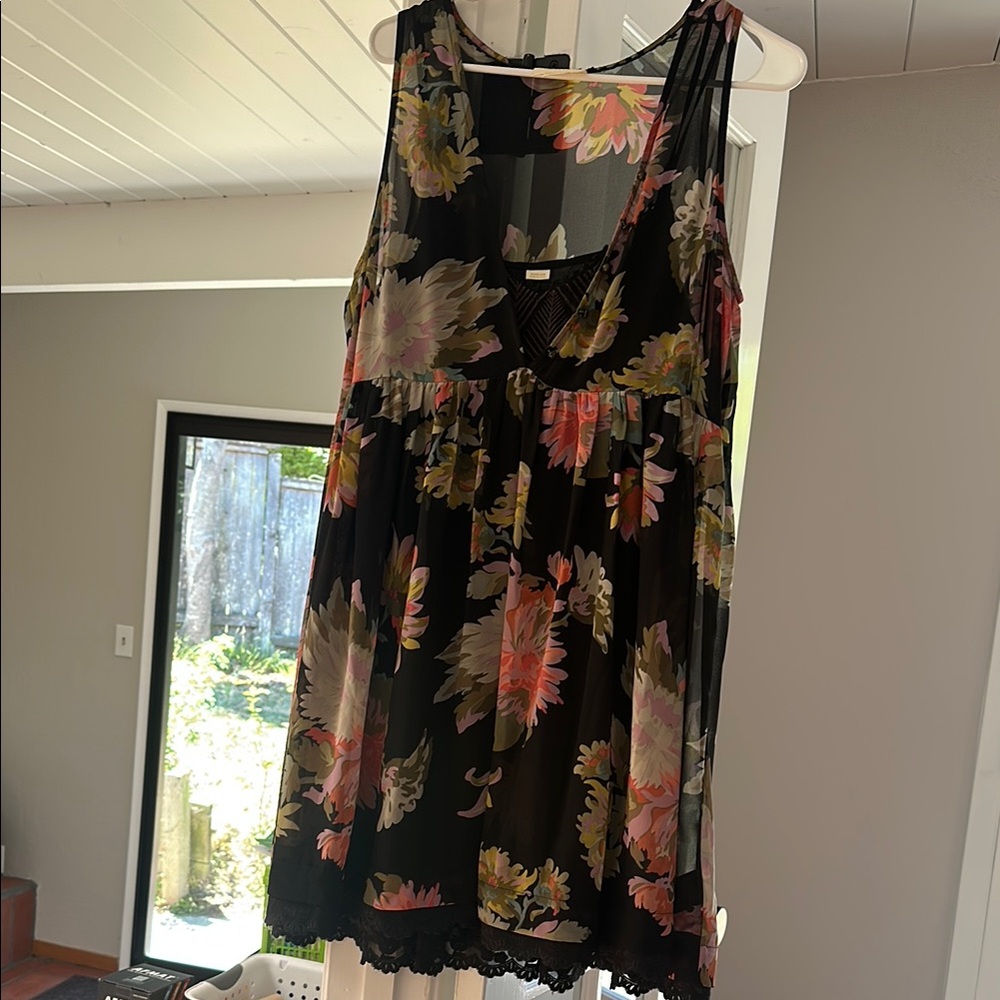 Anthropologie-Maeve Vibrant Floral Dress